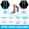 imageNEENCA Professional Compression Socks Medical Ankle Socks with Patented Massage Dots for Pain Relief Plantar Fasciitis WomenMen Circulation Swelling Travel Sports Protection 1 Pair 2030 mmHgGray Black
