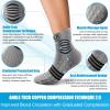 imageNEENCA Professional Compression Socks Medical Ankle Socks with Patented Massage Dots for Pain Relief Plantar Fasciitis WomenMen Circulation Swelling Travel Sports Protection 1 Pair 2030 mmHgGray Black