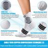 imageNEENCA Professional Compression Socks Medical Ankle Socks with Patented Massage Dots for Pain Relief Plantar Fasciitis WomenMen Circulation Swelling Travel Sports Protection 1 Pair 2030 mmHgWhite