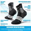 imageNEENCA Professional Compression Socks Medical Ankle Socks with Patented Massage Dots for Pain Relief Plantar Fasciitis WomenMen Circulation Swelling Travel Sports Protection 1 Pair 2030 mmHgBlack White