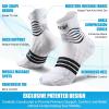 imageNEENCA Professional Compression Socks Medical Ankle Socks with Patented Massage Dots for Pain Relief Plantar Fasciitis WomenMen Circulation Swelling Travel Sports Protection 1 Pair 2030 mmHgWhite