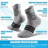 imageNEENCA Professional Compression Socks Medical Ankle Socks with Patented Massage Dots for Pain Relief Plantar Fasciitis WomenMen Circulation Swelling Travel Sports Protection 1 Pair 2030 mmHgGray Black