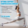 imageNEENCA Professional Compression Socks Medical Ankle Socks with Patented Massage Dots for Pain Relief Plantar Fasciitis WomenMen Circulation Swelling Travel Sports Protection 1 Pair 2030 mmHgWhite