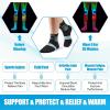 imageNEENCA Professional Compression Socks Medical Ankle Socks with Patented Massage Dots for Pain Relief Plantar Fasciitis WomenMen Circulation Swelling Travel Sports Protection 1 Pair 2030 mmHgBlack Blue