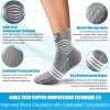 imageNEENCA Professional Compression Socks Medical Ankle Socks with Patented Massage Dots for Pain Relief Plantar Fasciitis WomenMen Circulation Swelling Travel Sports Protection 1 Pair 2030 mmHgGray White