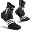 imageNEENCA Professional Compression Socks Medical Ankle Socks with Patented Massage Dots for Pain Relief Plantar Fasciitis WomenMen Circulation Swelling Travel Sports Protection 1 Pair 2030 mmHgBlack White