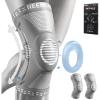 imageNEENCA 2 Pack Knee BraceKnee Compression Sleeve Support with Patella Gel Pad amp Side Spring StabilizersMedical Grade Knee Protector for RunningMeniscus TearArthritisJoint Pain ReliefGrey M
