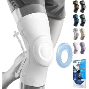 imageNEENCA Professional Knee Brace for Pain Relief Medical Knee Support with Patella Pad amp Side Stabilizers for Meniscus Tear ACL Joint Pain Runner Workout ZHPYHX051WMUS