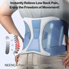image:imageNEENCA Back Support Brace Adjustable Lumbar Support Belt with Patented Bionic Support System Waist Wrap for Lower Back Pain Relief Injuries Sciatica Scoliosis Herniated Disc Heavy Lifting WorkNavy Blue